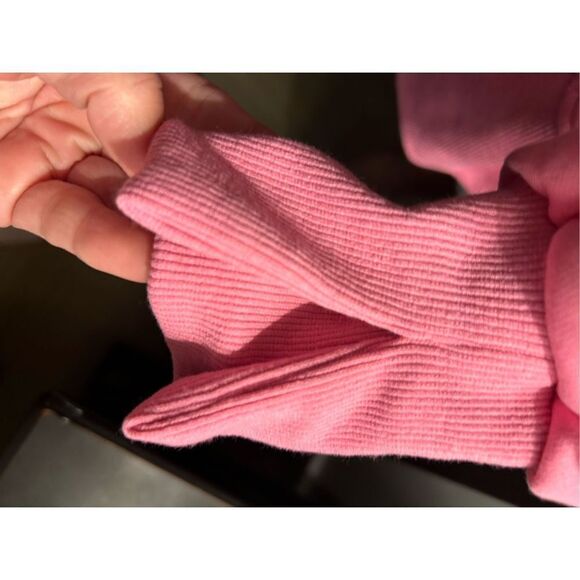 NEW Oversized Sweatshirt Crew Neck Slit Slouchy Pullover S - Picture 3 of 3